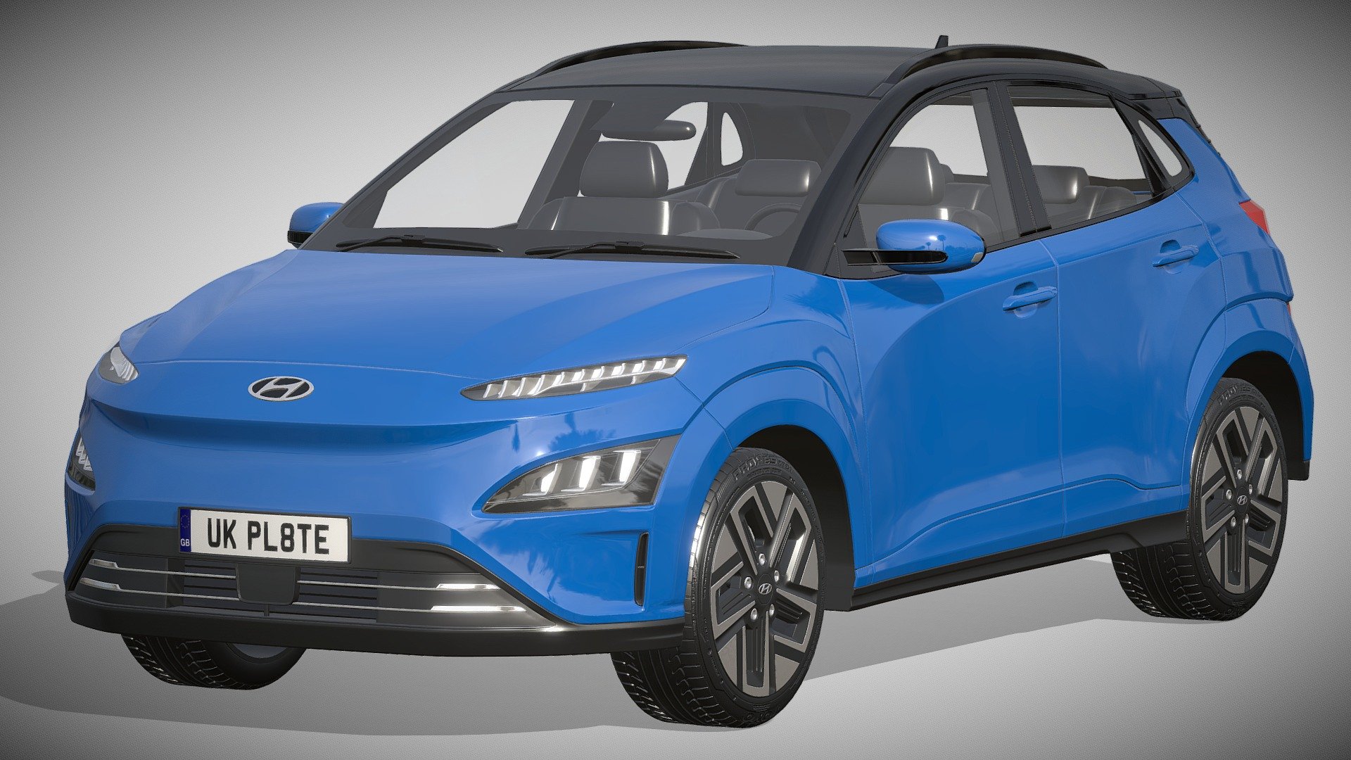 Hyundai KONA electric 2022

https://www.hyundaiusa.com/us/en/vehicles/kona-electric

Clean geometry Light weight model, yet completely detailed for HI-Res renders. Use for movies, Advertisements or games

Corona render and materials

All textures include in *.rar files

Lighting setup is not included in the file! - Hyundai KONA electric 2022 - Buy Royalty Free 3D model by zifir3d 3d model