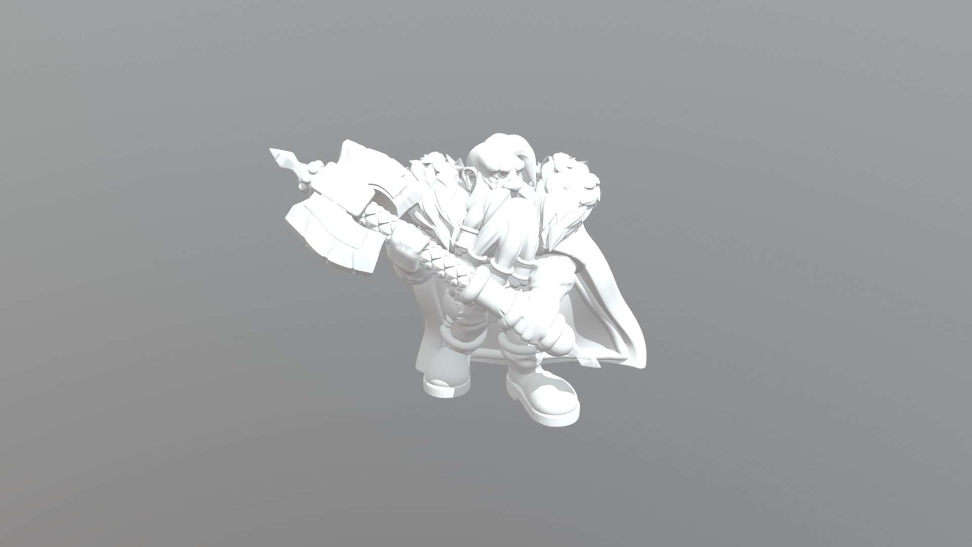 Dwarf Warlord - 3D model by Justin (@justinc) 3d model