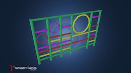 Monkey Bars "Wall 2" playground, ussr, typical, ukraine, game-asset, citiesskylines, playground-equipment, ussr-architecture, architecture, low-poly, game, lowpoly, gameasset, cities-skylines