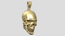 Skull pendant skulls, jewellery, death, jewelry, dead, jewelry-3d-stl, jewelry-stl, mortis, substancepainter, substance, skull, halloween