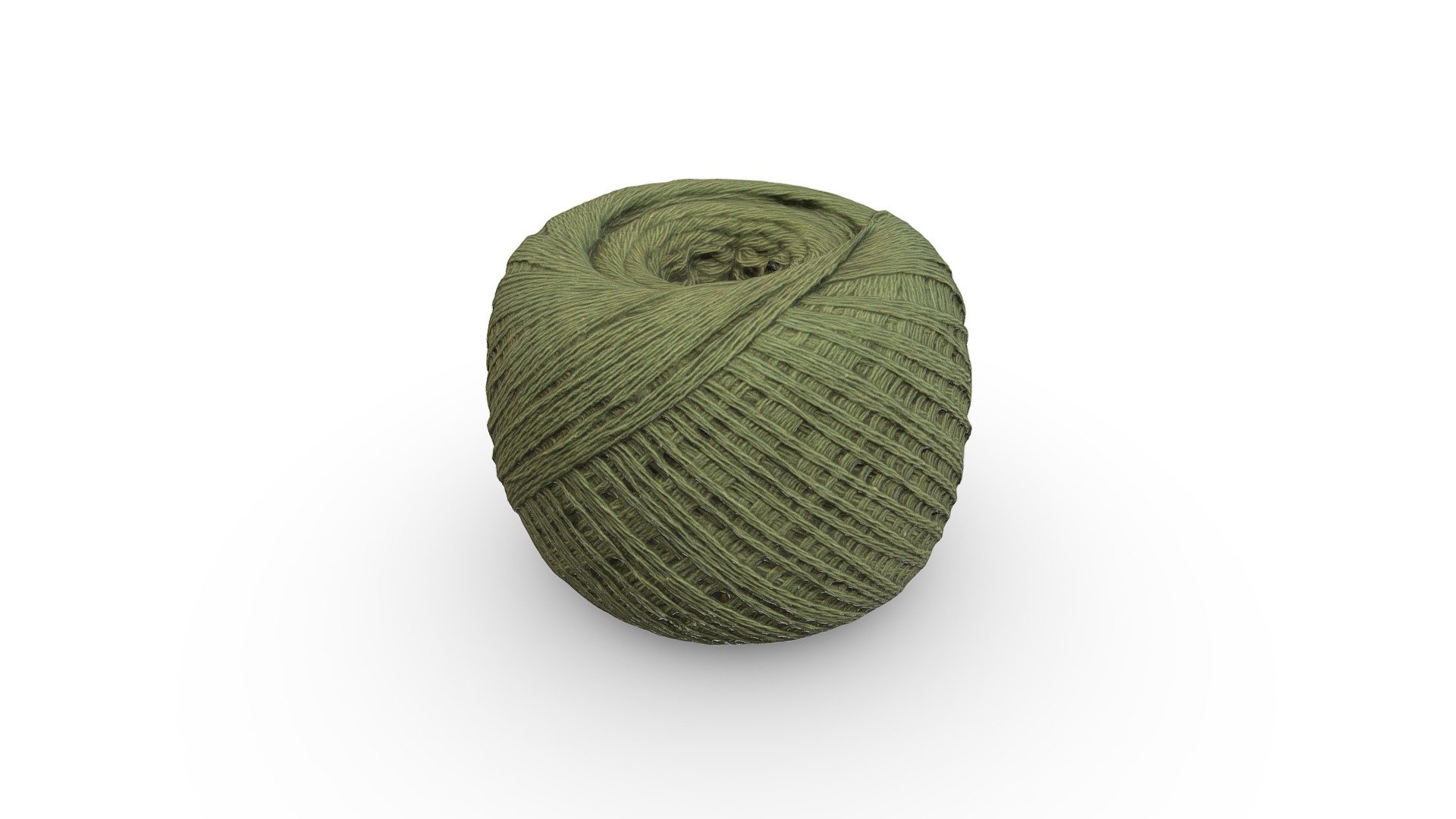 High-poly green ball of thread photogrammetry scan. PBR texture maps 4096x4096 px. resolution for metallic or specular workflow. Scan from real threads, high-poly 3D model, 4K resolution textures.

Additional file contains low-poly 3d model version, game-ready in real time 3d model