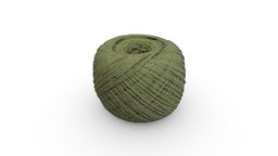 Green Ball of Thread tailor, repair, threads, photogrammetry, clothing, clew, model-316