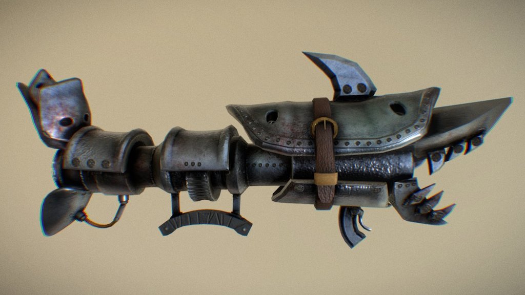 Shark Rocket Launcher of Jinx, inspired by League of Legends - Shark Rocket Launcher of Jinx - 3D model by alfons 3d model