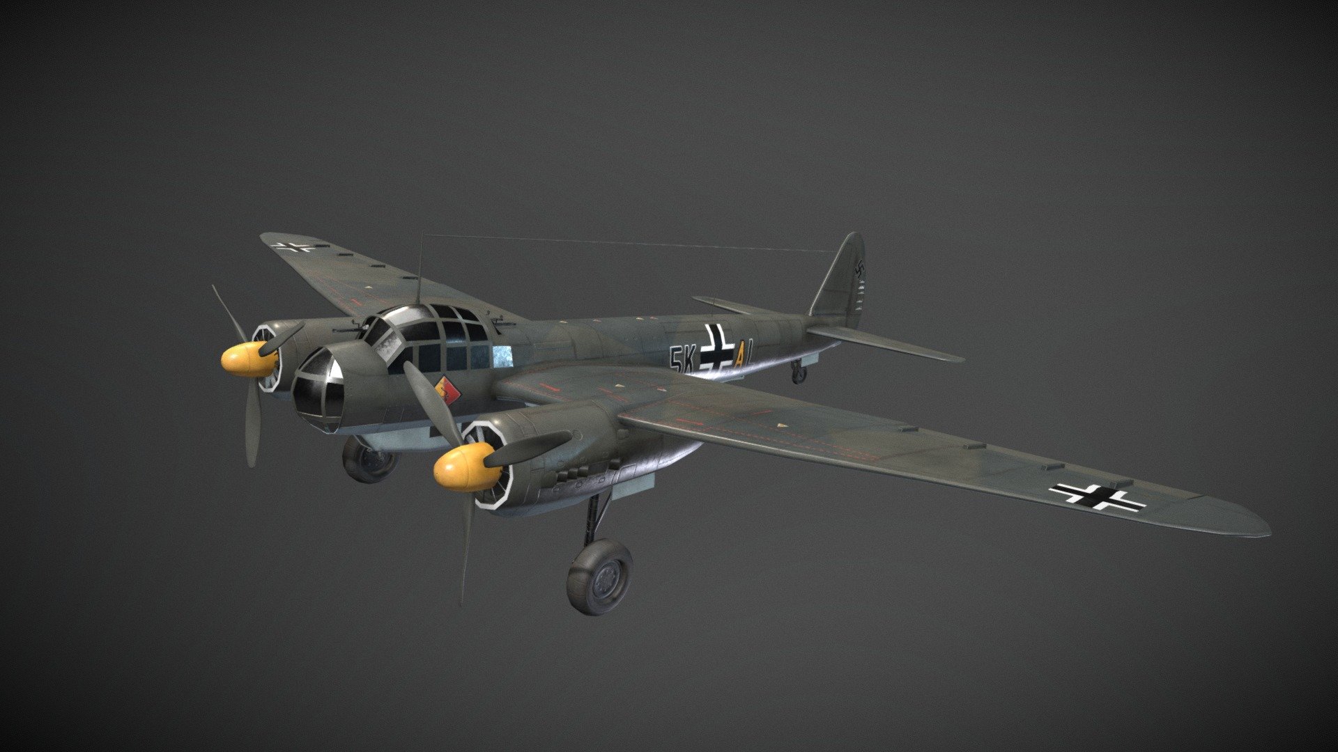 Created for a University client brief, a World War Two VR combat flight sim. This plane will act as a target for the player to hit. The plane has been modelled to be destructible in a basic way as well as have a few animated parts. The modelling was done in Maya, and the texturing was done in Substance Painter 3d model