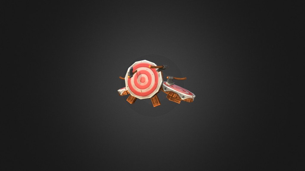 make some cute low poly wooden targets - Wooden targets - 3D model by Offy (@axe163) 3d model