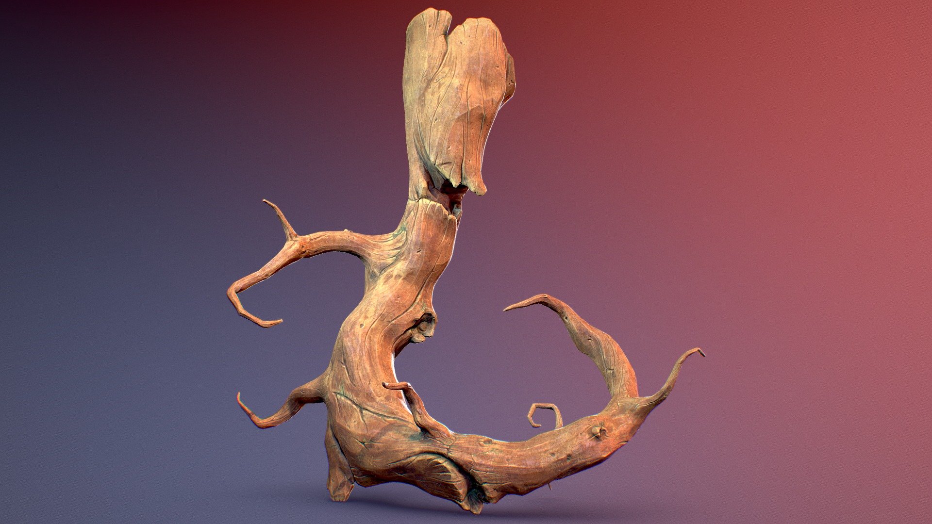 Low poly and textured version of my stylized tree monster sculpt (matcap version here: https://skfb.ly/6HE6W).
Sculpt: Zbrush. Retopo/UVs: 3DCoat. Texturing: Substance Painter (Mix of handpainting +  generators)

Artstation project page: https://www.artstation.com/artwork/mq65Rv

 - Stylized Tree Monster - LowPoly textured version - 3D model by Nicolas Cayré (@nicolas.cayre) 3d model