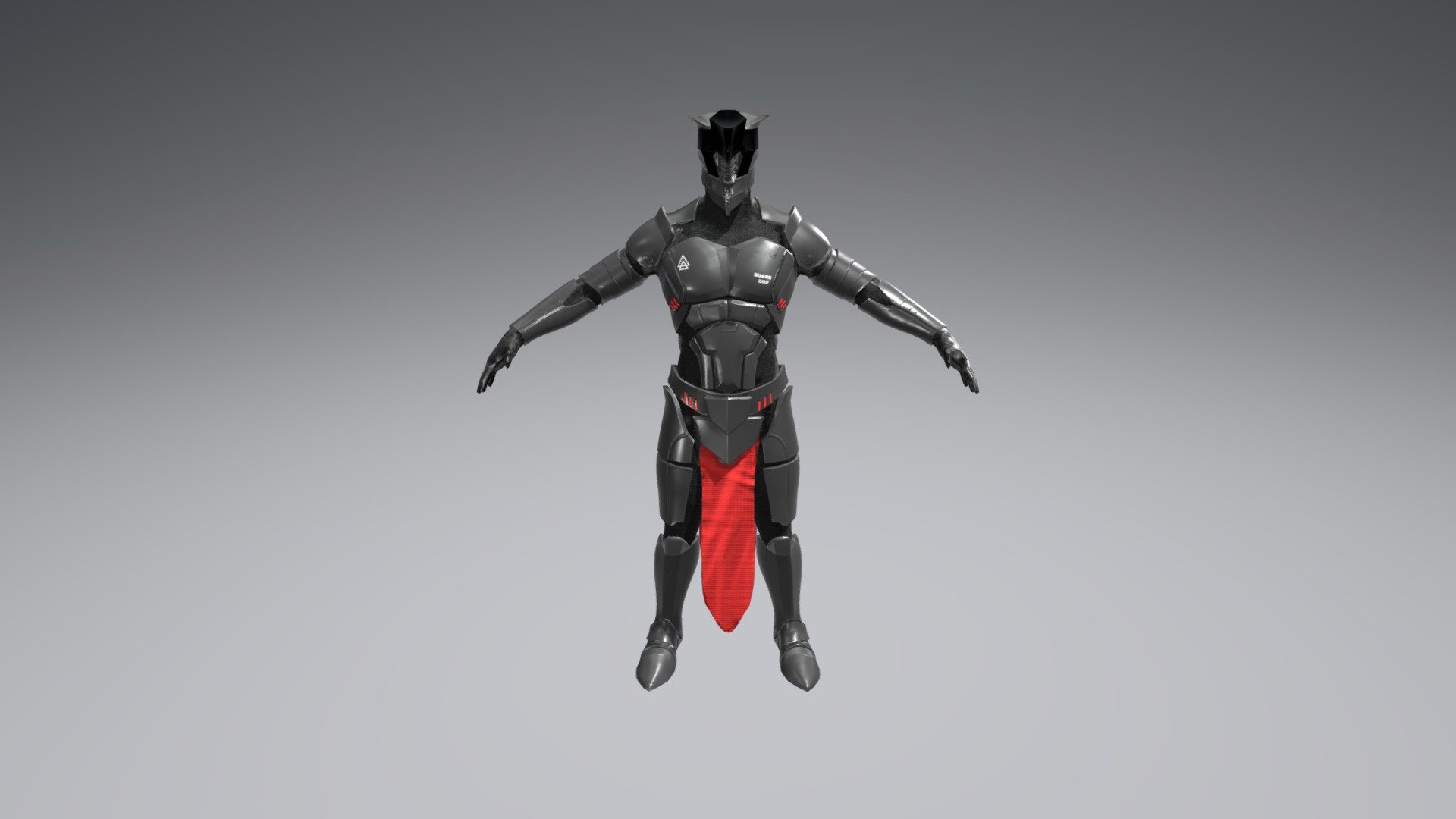 School Final - Cyborg Knight - 3D model by apollack 3d model