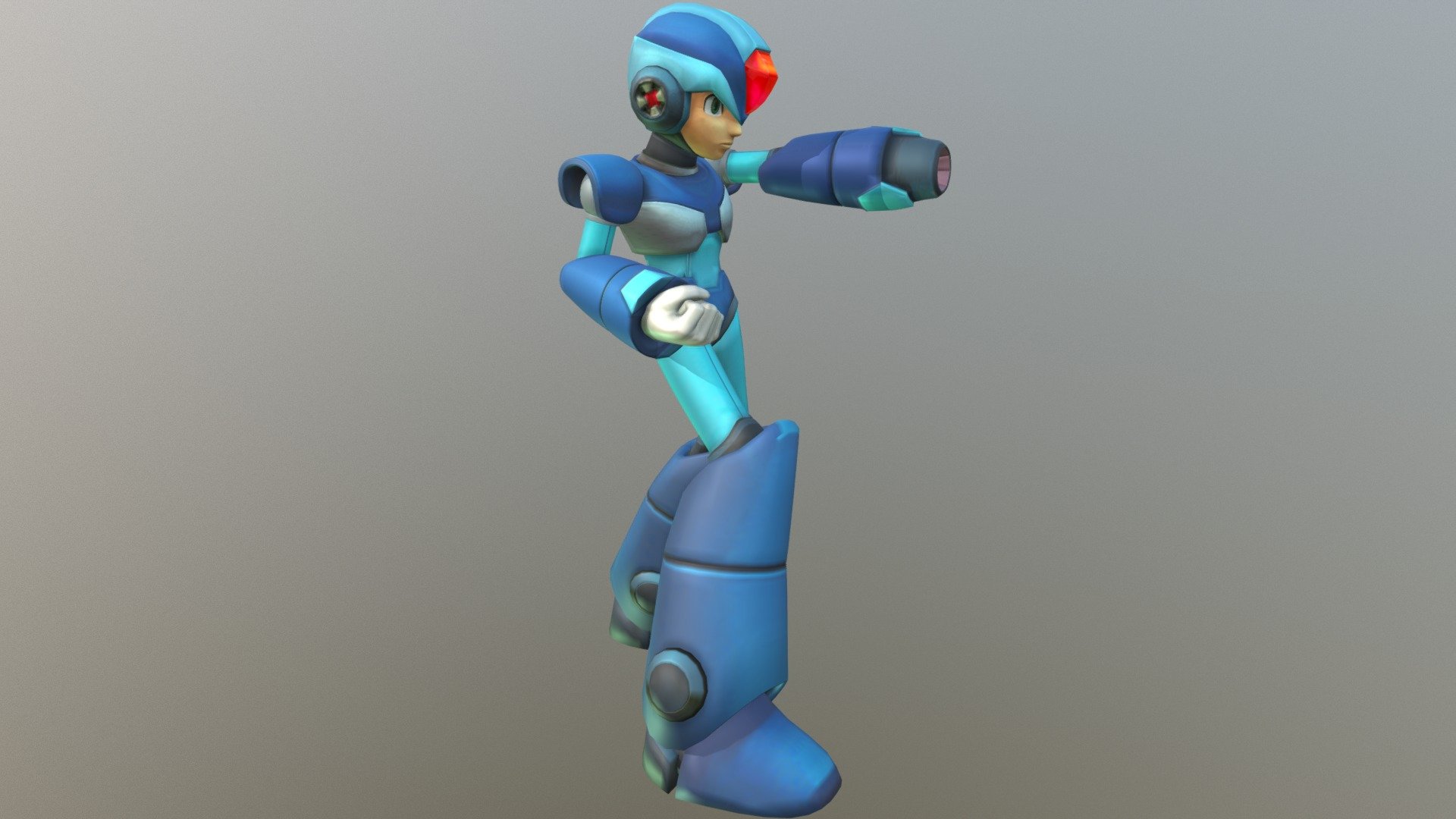 X, robô criado pelo Dr. Light  na sua versão do jogo Megaman X8 - X - Megaman X8 - 3D model by Qadosh 3d model