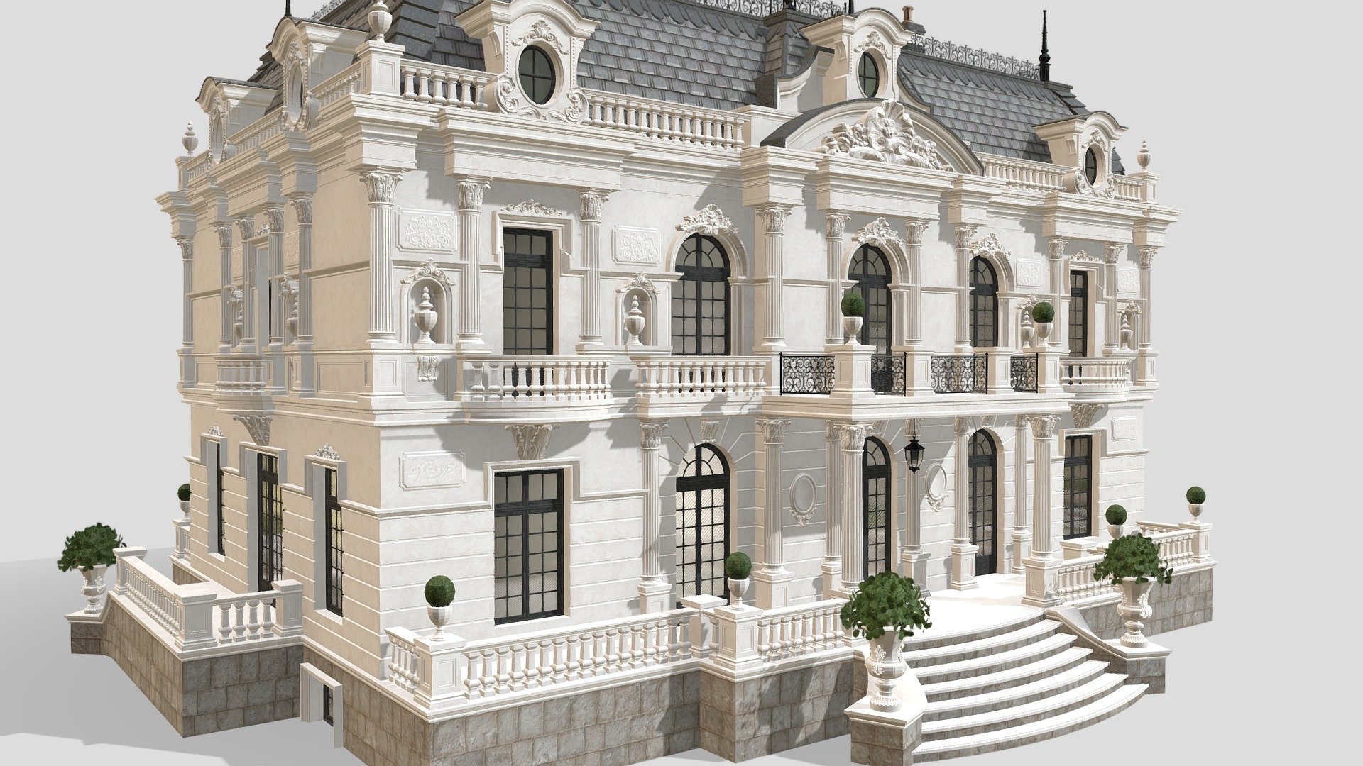 Inspiration obtained from ТопДом, a Russian construction and architectural bureau 3d model