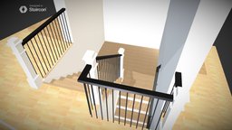 Switchback Stair stairs, staircon, switchback, wallreturn