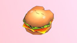 Purrger food, cute, breakfast, sandwich, stylised, bread, kawaii, toast, cartoon, stylized