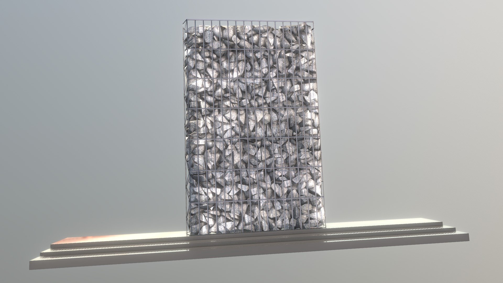 Noise Barrier Gabions 2.5 m | Low-Poly - Noise Barrier Gabion Stone Wall 2.5m | Low-Poly - Buy Royalty Free 3D model by VIS-All-3D (@VIS-All) 3d model