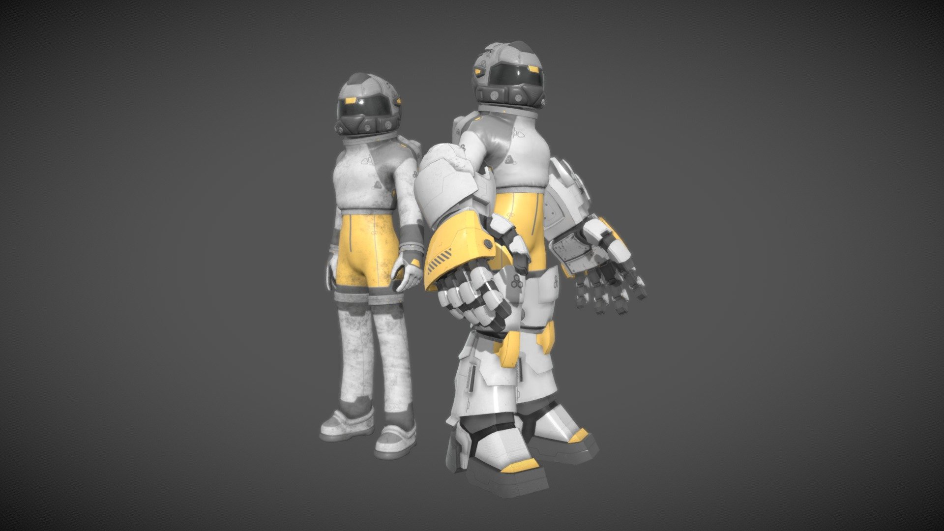 Asteria - Planet Explorer




Low poly

File: blend, Fbx, Obj

I made this model in Blender 3.4.1 version

Rigged Asteria

No animation

PBR Texture 6x4k 

Dirty and normal textures

Verts: 26,275 Faces: 25,292 Tris: 51,412 (Asteria with Mecha Arm and Leg)
 - Asteria - Low Poly Character - Buy Royalty Free 3D model by Tara Turu Studio (@taraturustudio) 3d model