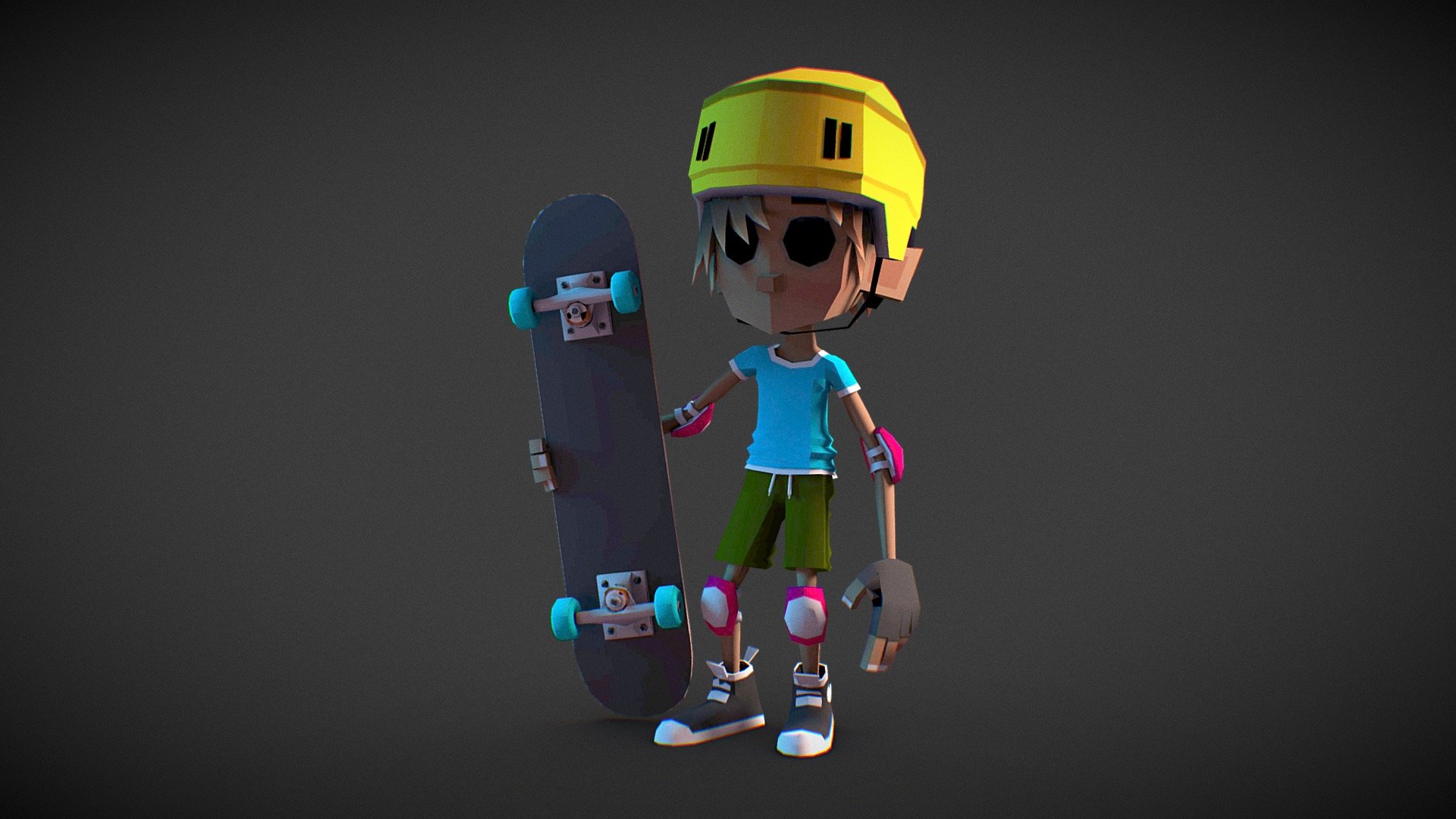 This is one of the characters in development for Pocket Skate

Thanks, for checking it out!
- Pete - Skate Kid - Pocket Skate - 3D model by Pocket Skate! (@PocketSkate) 3d model