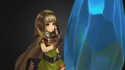 Dragons Crown "Elf" -Fanart fanart, dragons-crown, maya, character, handpainted, low-poly, girl, lowpoly, substance-painter