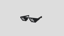 Pixel Sunglasses cube, two, meme, block, shape, icon, sunglasses, reflection, webcam, web, eyewear, colorful, wear, pixelated, character, minecraft, voxel, pixel, clothing, black, cubed