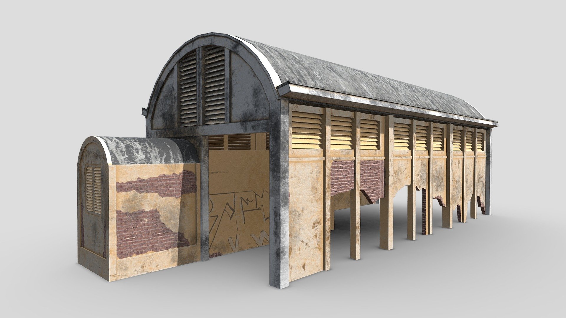 Old Warehouse
A large building where raw materials or manufactured goods may be stored prior to their distribution for sale 3d model