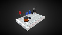 [CC0] Set of Electronic Components led, film, lead, micro, set, axial, electronic, electronics, prototyping, ceramic, transistor, resistor, components, cylindrical, cc0, capacitor, emitting, diode, breadboard, low-poly, blender, lowpoly, light, switching, electrolytic, to-92, to-220
