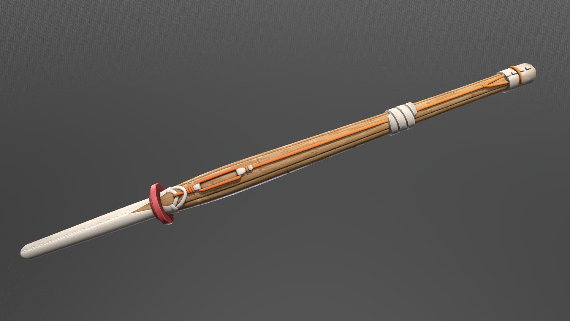 Team Fortress 2 custom weapon model of a bamboo sword for Demoman

View it on the Steam workshop at https://steamcommunity.com/sharedfiles/filedetails/?id=1425747306 - TF2 Kendo Shinai - 3D model by crazy-g 3d model