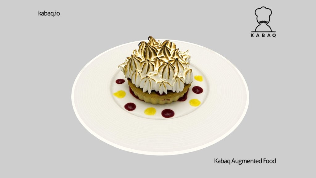 Coconut Banana Cream Pie with dulce de leche sauce - Coconut Banana Cream Pie from Tavern62 - 3D model by Kabaq Augmented Reality Food (@kabaq) 3d model