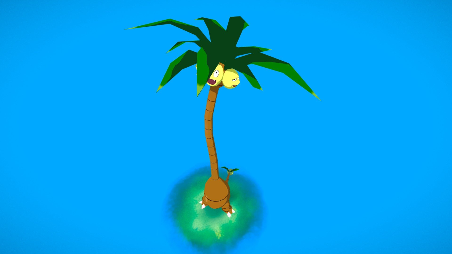 Pokémon Sun &amp; Moon arrives this week, to celebrate I modeled this silly alolan Exeggutor! If you are interested you can get my models here.  This is a fanmade model, Pokémon is a trademark owned by its respective owners 3d model