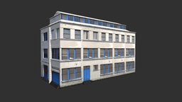 Apartment House #93 Low Poly 3d Model urban, magazine, cityscene, hall, old, architecture, building, factory