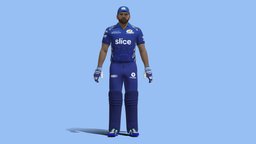 T-P Rigged Rohit Sharma Cricket cricket, rig, mummy, india, rohit, sharma, character, lowpoly, man, animated, human, male, rigged, t-p