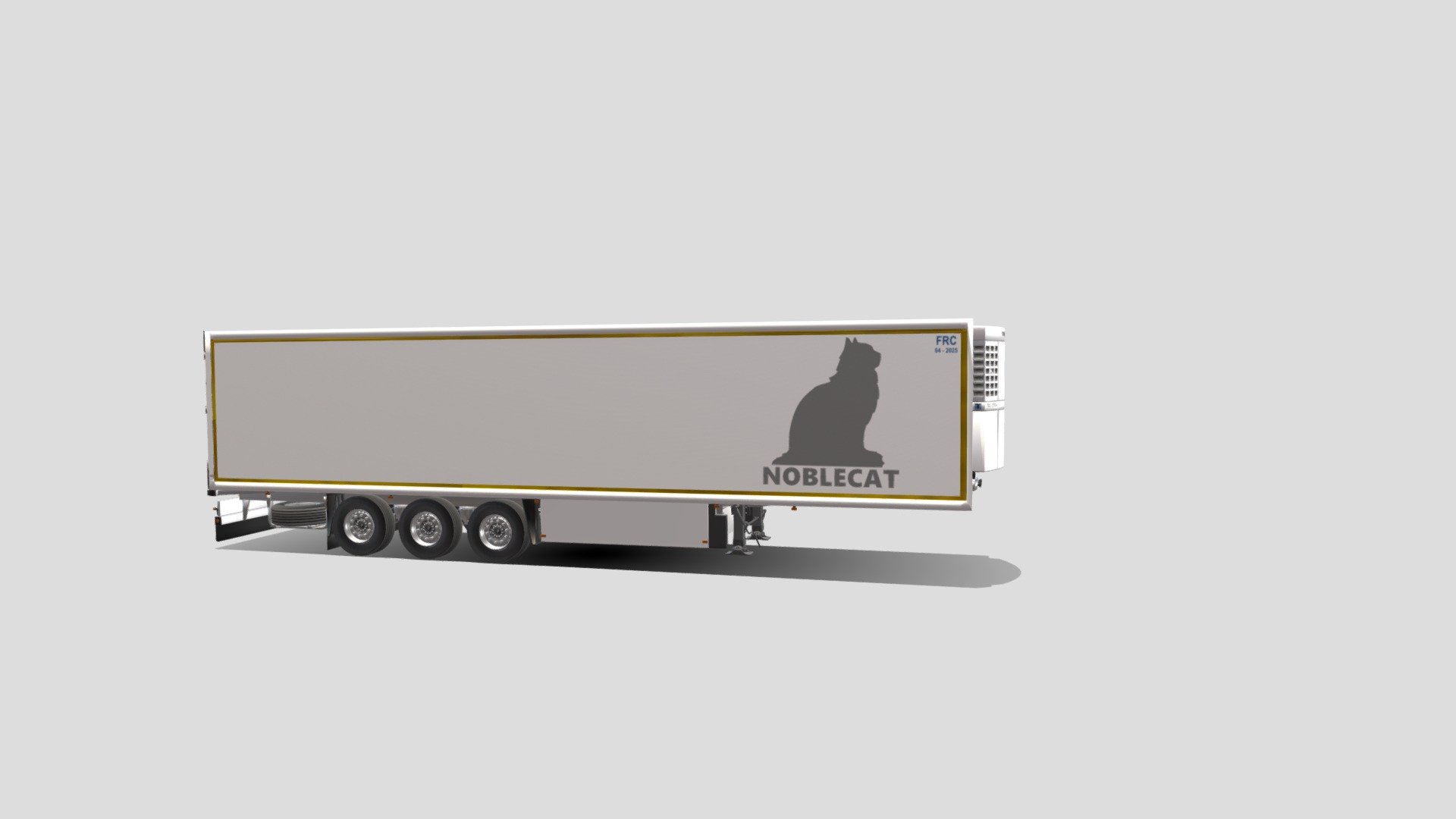Trailer with reflective tape - Semi Trailer - Download Free 3D model by NoblecatSoft 3d model