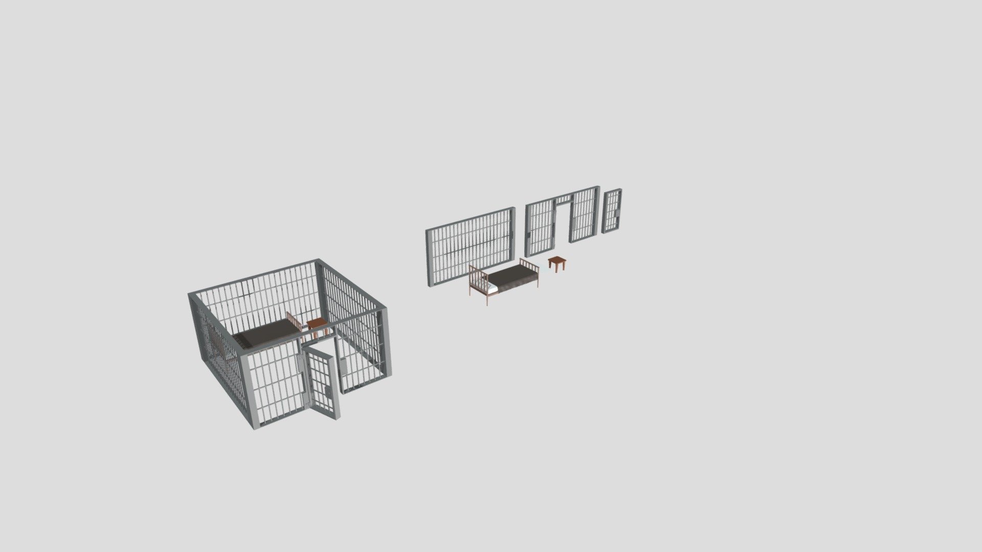 Prison Cell - Download Free 3D model by Yiğit Uslu (@Lxmoso) 3d model