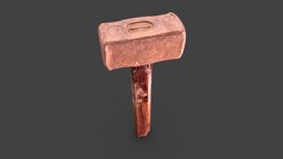 Hammer (High-Poly) (№.3) games, hammer, tools, rusty, movies, shining3d, 3dscan, ue5