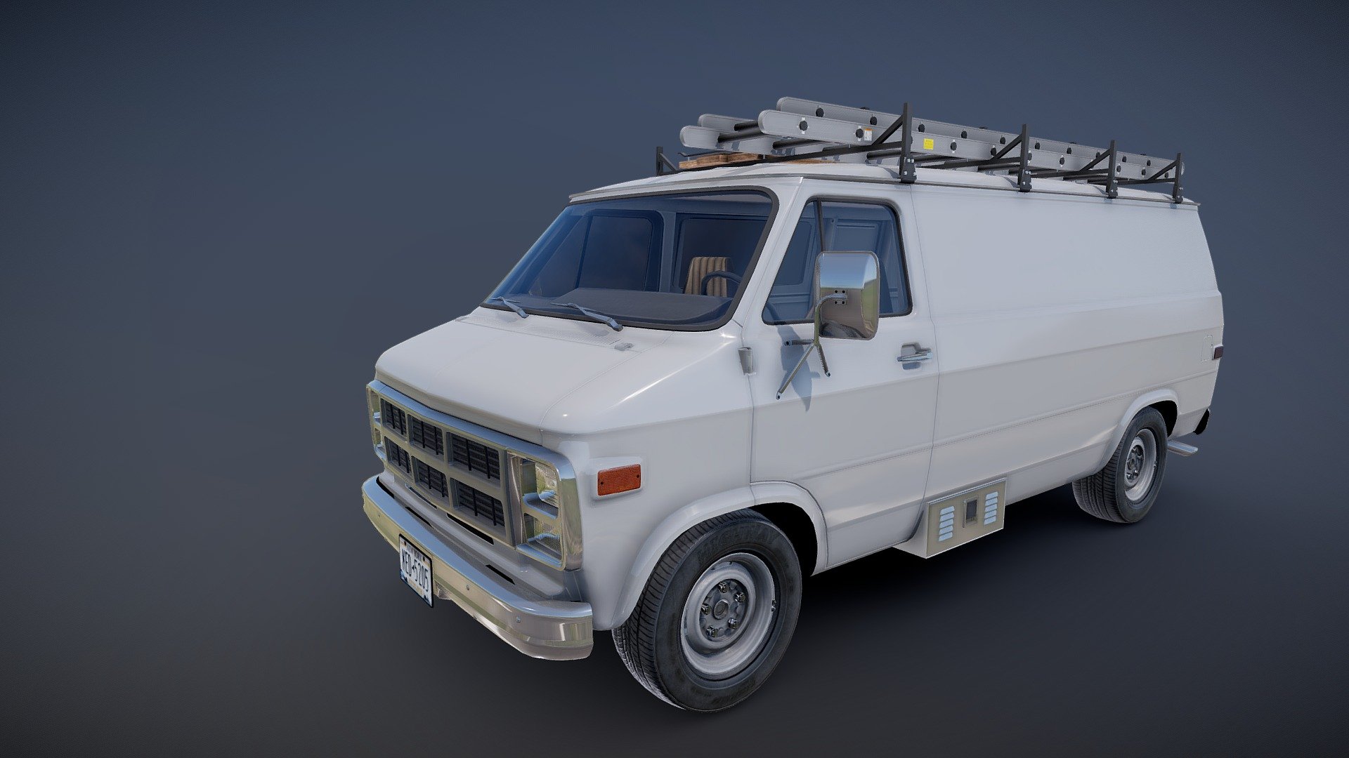 80s utility van game ready model.

High accuracy exterior model.

Lowpoly interior

High detailed rims and tires, with PBR maps(Base_Color/Metallic/Normal/Roughness.png2048x2048 )

Model ready for real-time apps, games, virtual reality and augmented reality.

Asset looks accuracy and realistic and become a good part of your project 3d model