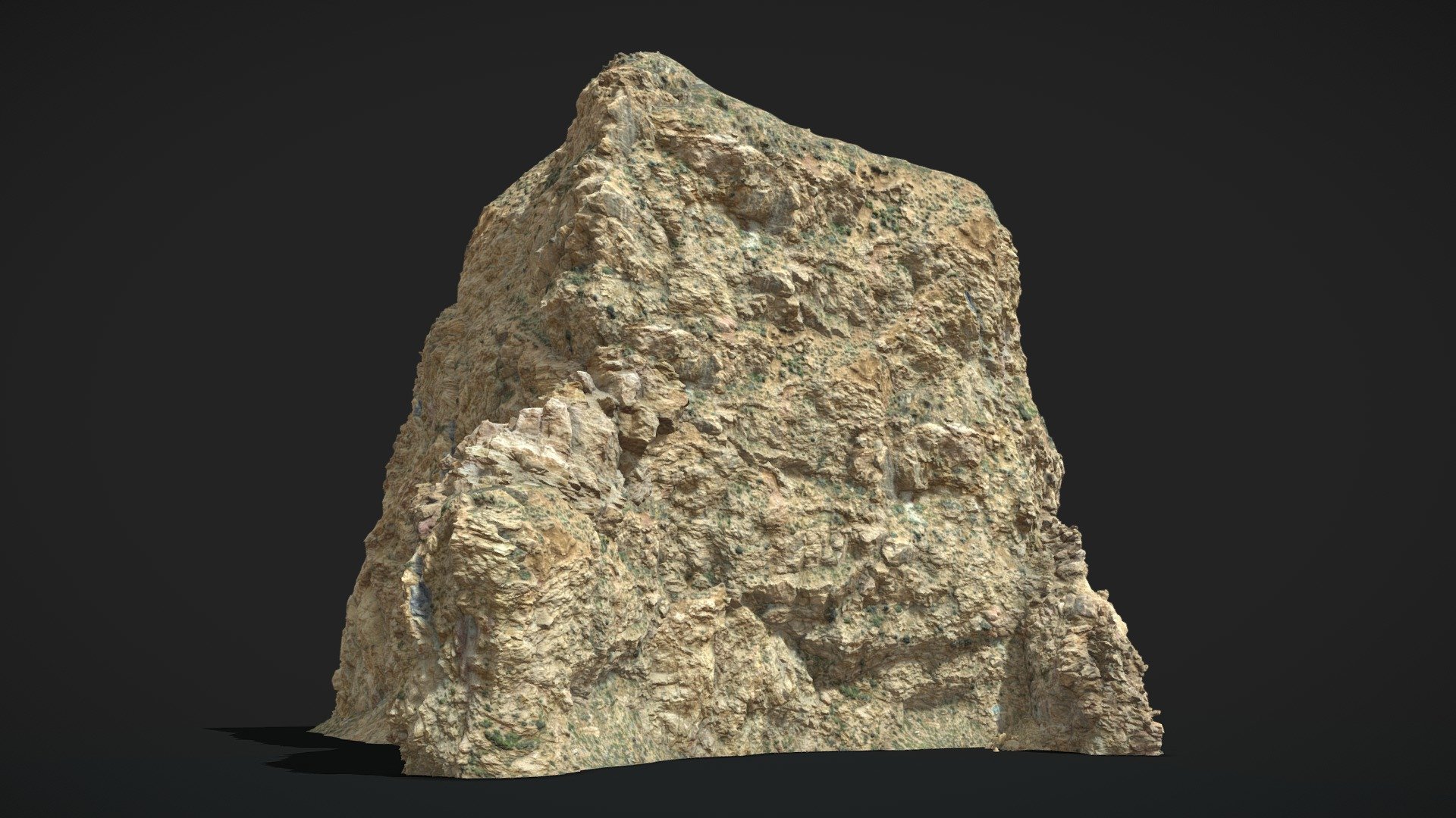 Captured in neutral lighting conditions. Feel free to rotate the lights.

Big Mountain Big Arid Cliff Rock Wall : 




Albedo

Normal

Roughness

Rendered in Cycles with vegetation:


Please let me know if something is not working as it should 3d model