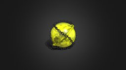 Ball of Marmok new, high-poly, yellow, smile, chains, inro, render, cinema4d, ball, c4d, highpoly, marmok, outro