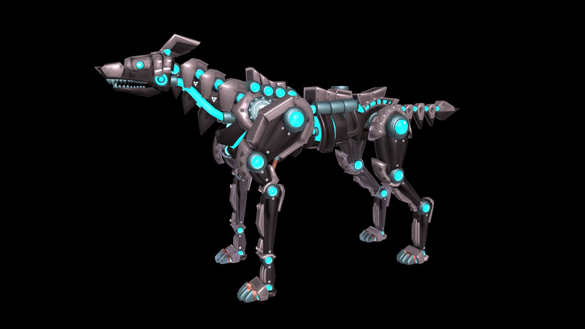 Wolf mech designed and made by me, for more follow @beca_3D - Mecha Dog - 3D model by Becca3D 3d model