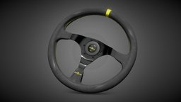 Nardi-Personal Racing Steering Wheel wheel, cars, automotive, tuner, nardi, substancepainter, 3d, blender, pbr, racing