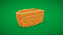 Cartoon Wooden Crate crate, wooden, prop, game-art, box, game-asset, wooden-crate, maya, low-poly, cartoon, game, lowpoly, wood, stylized, rafael-ribeiro