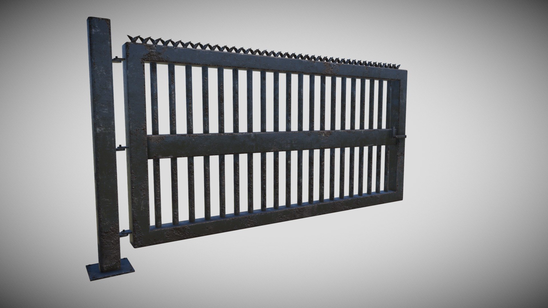 Vehicle entrance gate - Metal_Vehicle_Gate - 3D model by Gprince11 3d model
