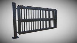 Metal_Vehicle_Gate gate, entrance, metal, vehicle, pbr, lowpoly