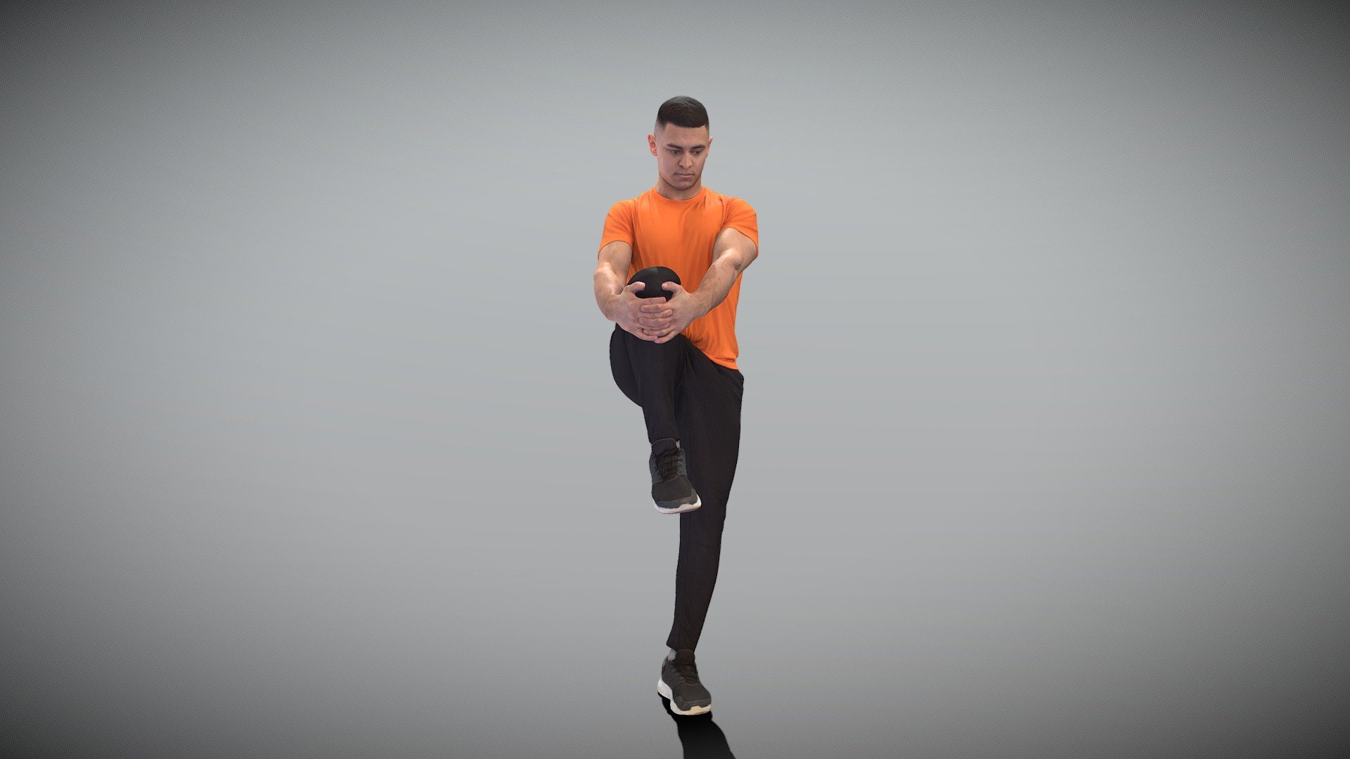 This is a true human size and detailed model of a sporty handsome young man of Caucasian appearance dressed in a sportswear. The model is captured in a casual pose to be perfectly matching to various architectural and product visualizations as a background, mid-sized or close-up character on a sport ground, gym, park, VR/AR content, etc.

Technical specifications:




digital double 3d scan model

150k &amp; 30k triangles | double triangulated

high-poly model (.ztl tool with 5 subdivisions) clean and retopologized automatically via ZRemesher

sufficiently clean

PBR textures 8K resolution: Diffuse, Normal, Specular maps

non-overlapping UV map

no extra plugins are required for this model

Download package includes a Cinema 4D project file with Redshift shader, OBJ, FBX, STL files, which are applicable for 3ds Max, Maya, Unreal Engine, Unity, Blender, etc. All the textures you will find in the “Tex” folder, included into the main archive.

3D EVERYTHING

Stand with Ukraine! - Athletic man doing leg stretches 395 - Buy Royalty Free 3D model by deep3dstudio 3d model