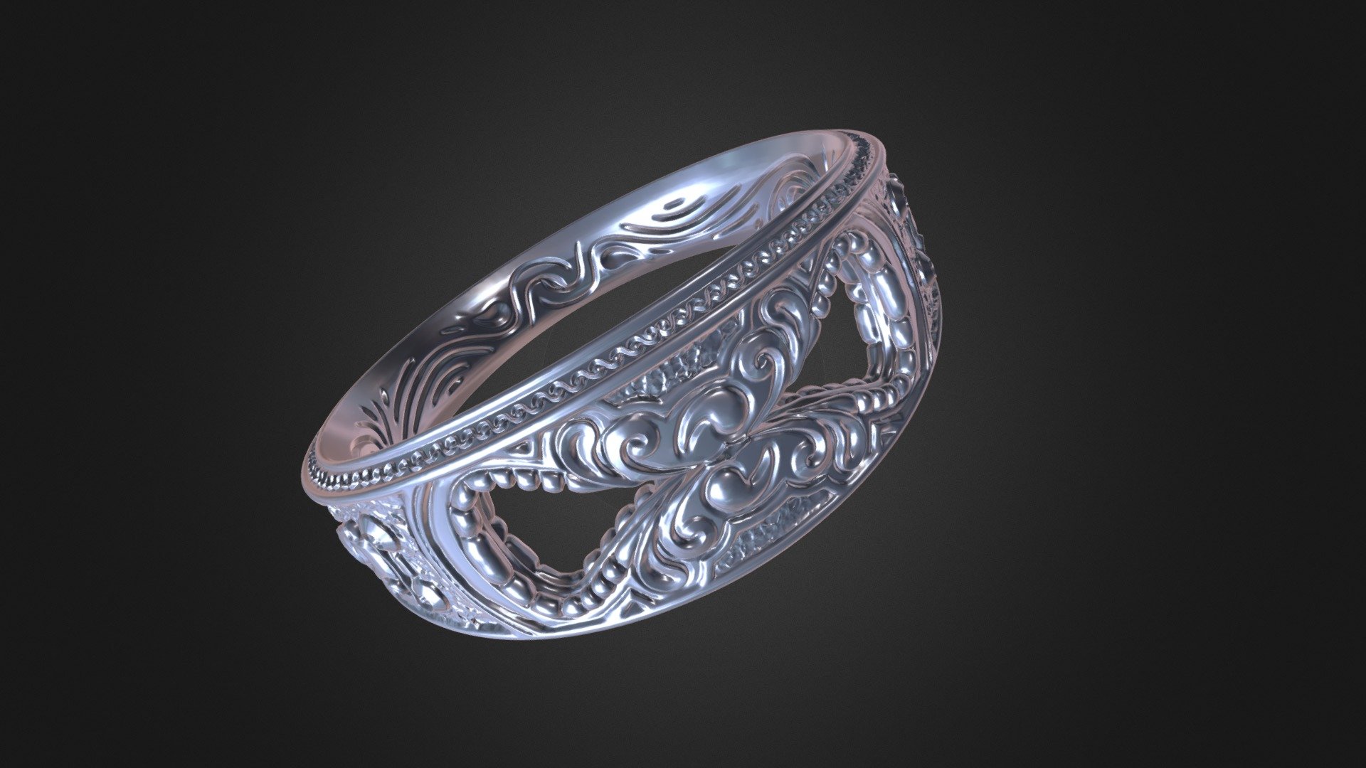 Work on my own wedding ring.

A video explaning some of the processes I used to create this ring can be found on Youtube. Link below.

https://www.youtube.com/watch?v=CUaHSk7CssY&amp;feature=youtu.be - Wedding Ring - 3D model by Ian Southwell (@iasouthwell) 3d model