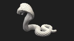 Snake cobra high, cobra, snake, python, print, statue, anaconda, poly, sculpture, interior