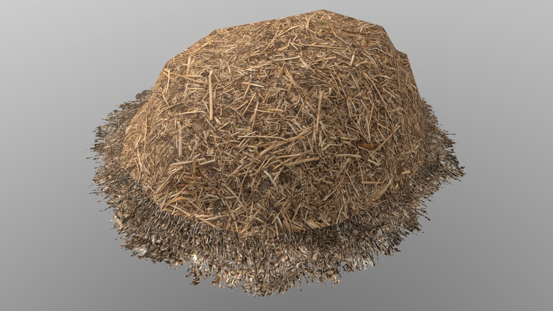 Haystack (Viking)
Bring your 3D model of a haystack to life with this  low-poly design. Perfect for use in games, animations, VR, AR, and more, this model is optimized for performance and still retains a high level of detail.


Features



low poly design with 153 vertices

280 edges

128 faces (polygons)

256 tris

2k PBR Textures and materials

File formats included: .obj, .fbx, .dae


Tools Used
This Haystack 3D model was created using Blender 3.3.1, a popular and versatile 3D creation software.


Availability
This low-poly Haystack 3D model is ready for use and available for purchase. Bring your project to the next level with this high-quality and optimized model 3d model