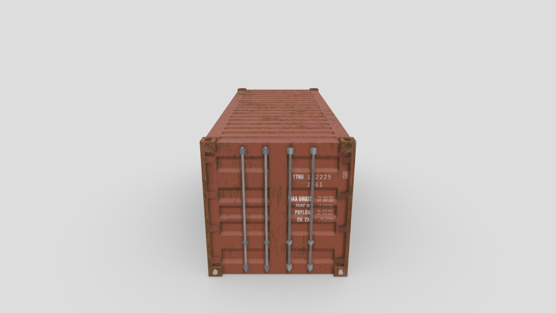 20ft Red - Shipping Container - Download Free 3D model by Aidan Callaghan (@aidancallaghan) 3d model