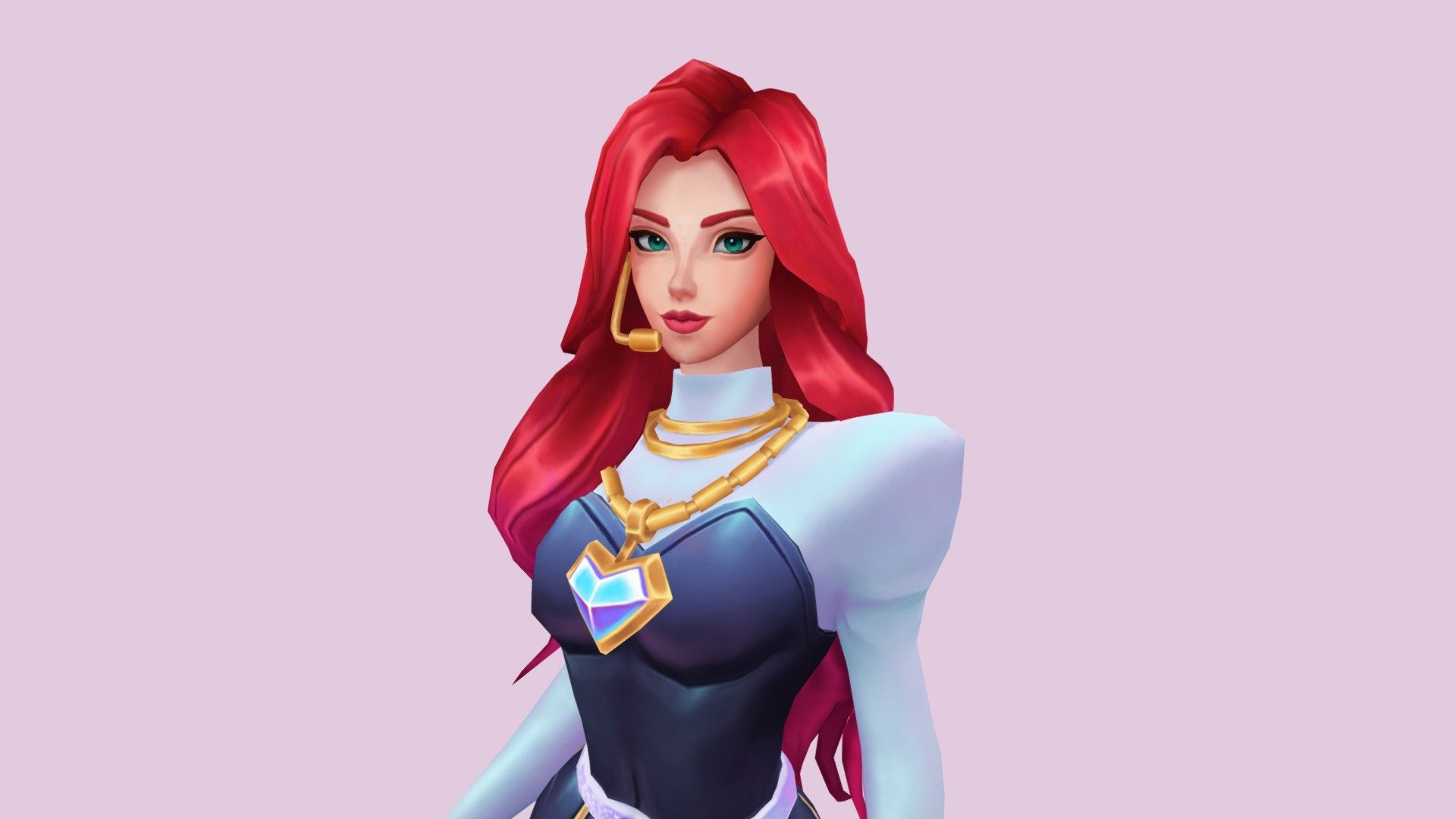 Did a fan art of miss fortune from league of legends, Referenced on a 2D concept by https://www.artstation.com/yh_shen - K/DA Miss Fortune - 3D model by Andrea (@And101) 3d model
