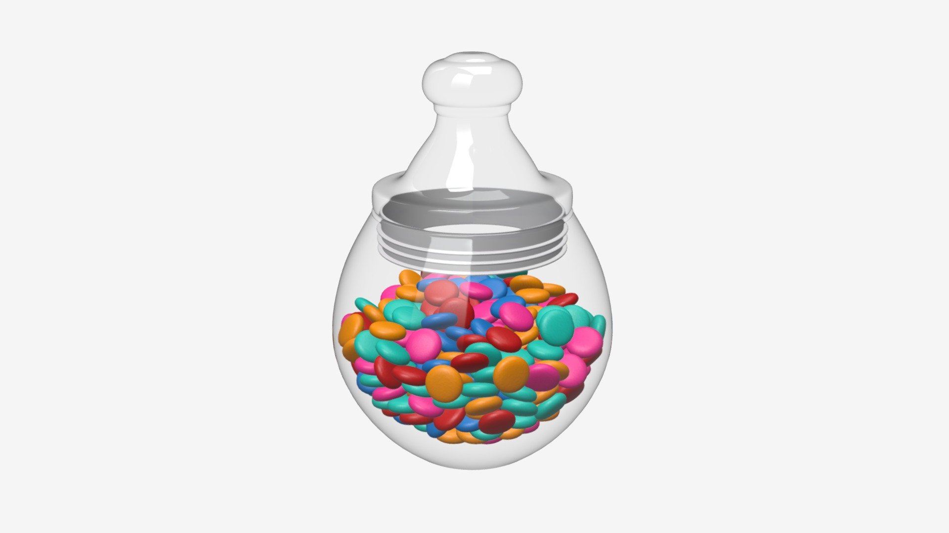 Candies in the jar - Buy Royalty Free 3D model by HQ3DMOD (@AivisAstics) 3d model