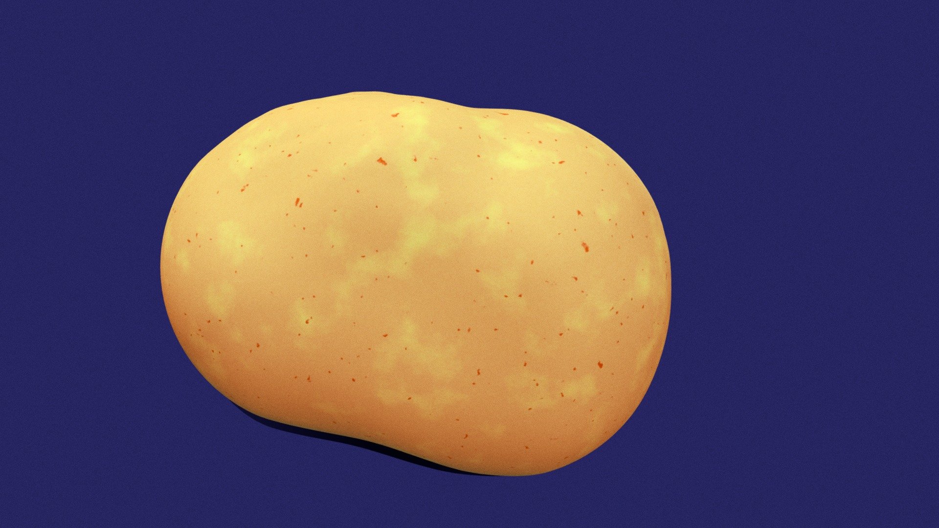 Potato makes with cycles render with baking texture 3d model