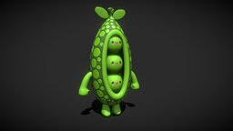 Glorious Pea supermarket, realistic, kitchen, vegetable, pea, greens, 3d, lowpoly, low, poly, gameready, healthy-food