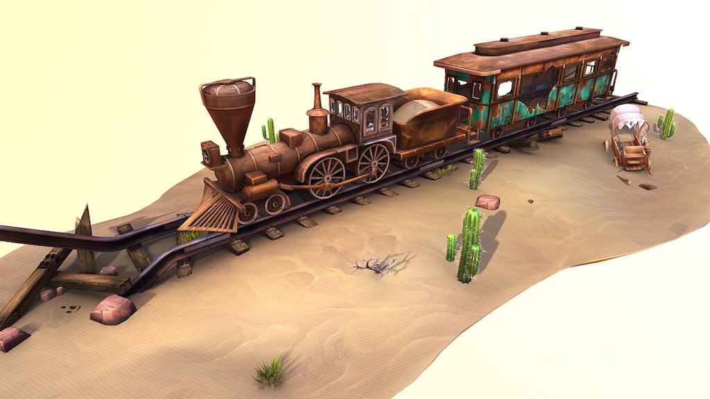 Models for game Goliath - Derelict train scene game Goliath - 3D model by lekslu 3d model
