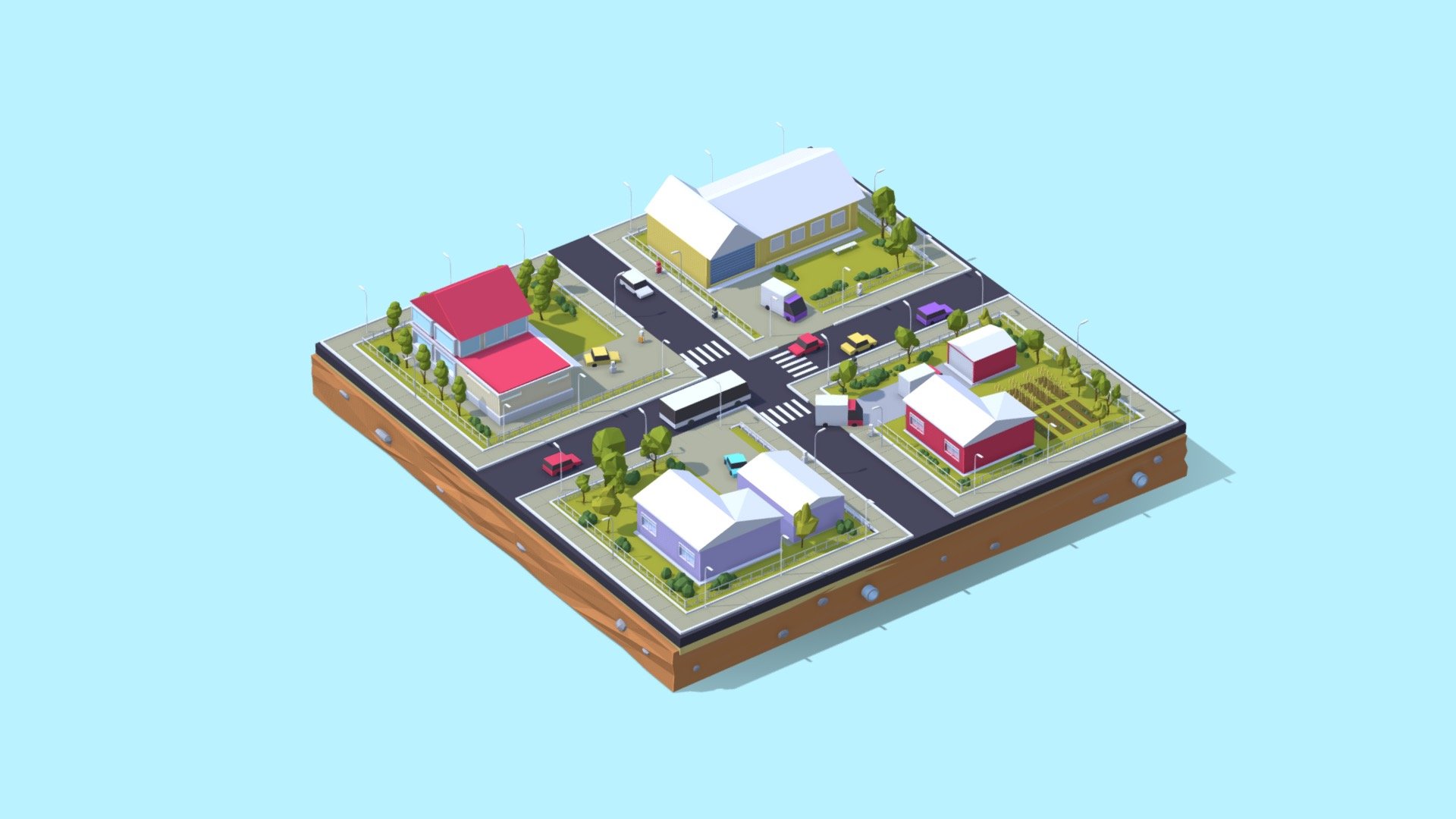 Cartoon City Suburbs .  

Geometry : 52 260 polygons 

Animation ready 

Game ready

AR, VR Ready
 - Cartoon Low Poly City Suburbs Buildings - Buy Royalty Free 3D model by antonmoek 3d model