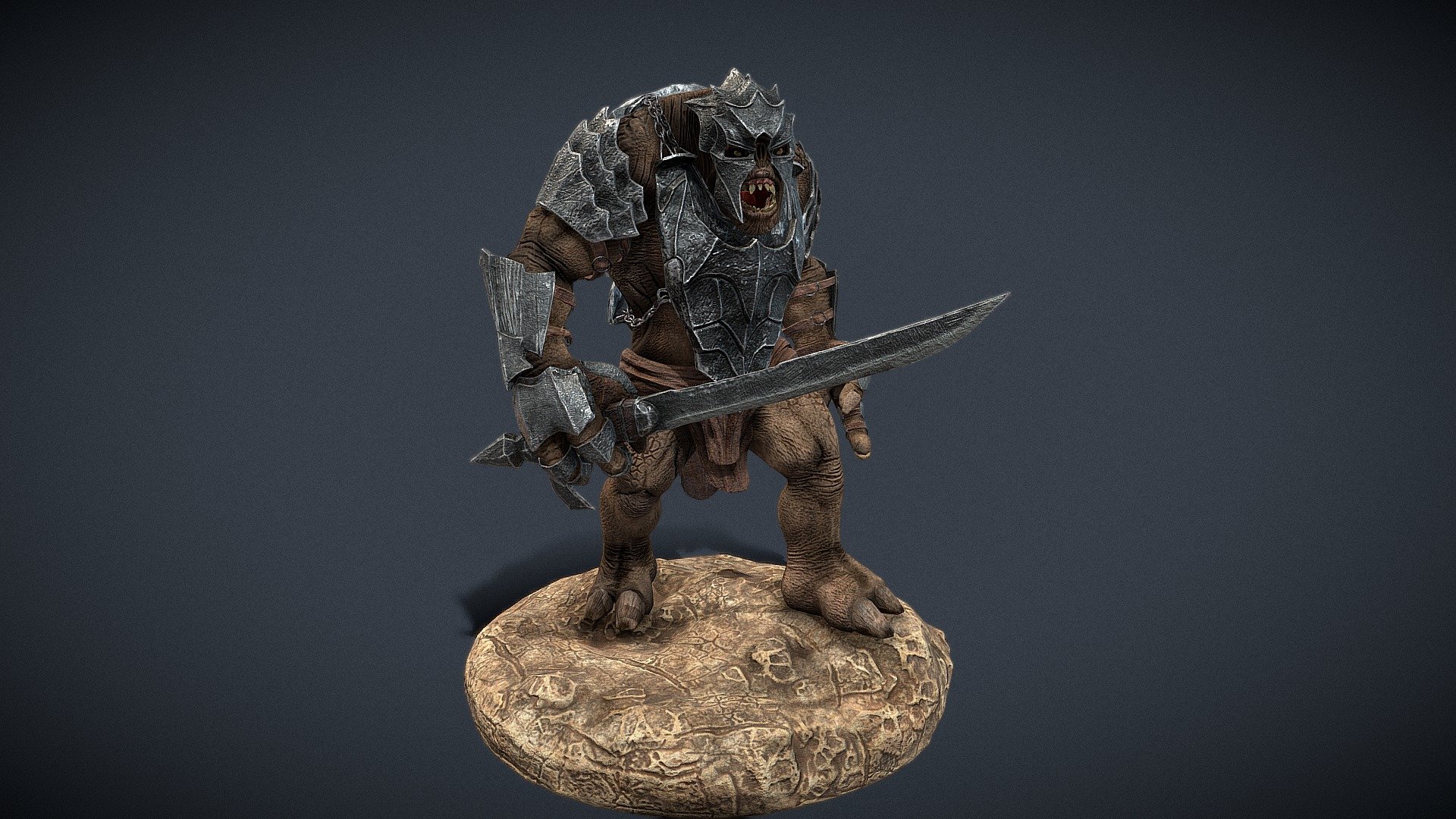 Troll - dark forces - Troll In Armor from LOTR - 3D model by Artem Yaroshenko (@ArYar3D) 3d model